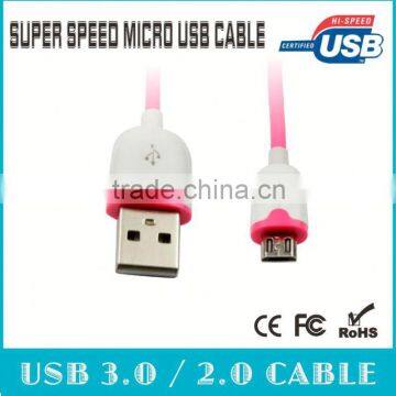 Pure copper conductor braided usb micro charger cable