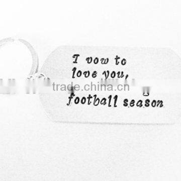 Customized gift metal alloy Personalized stamped keychain