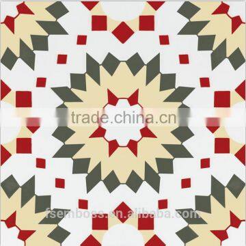 200*200mm Red Color Moroccan Decorative Wall Tile Non-slip Kitchen Floor Tile photo-2