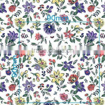 spandex polyester printed small flowers fabric for underwear