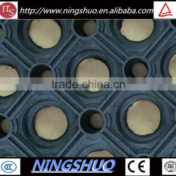 China factory of anti slip porous rubber kitchen mat with hole