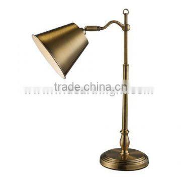 UL Listed Retro Style Antique Brass Metal Classic Banker Lamp With Adjustable Shade T80280