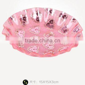 2015 small size fashional transparent acrylic fruit plate dry fruit plate