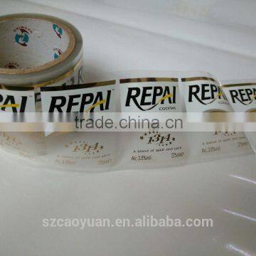 custom product labels , gold stamping label