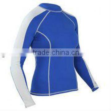 White & Blue Color Rash Guard