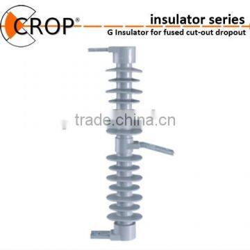 Insulator for fuse cut-out drop out