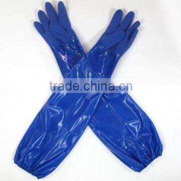 16inch blue pvc fishing gloves