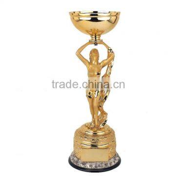 Gold Metal Cup Figure Sports Champion Award Trophy