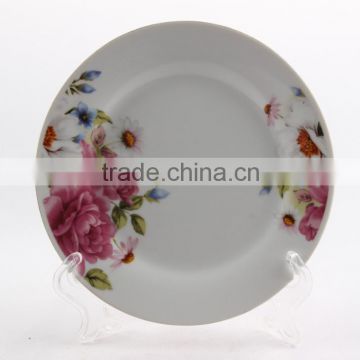 Super White Logo Decal Customized Hotel And Restaurant Ceramic Porcelain Plates Dishes