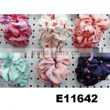 custom beautiful printed fabric hair scrunchies wholesale