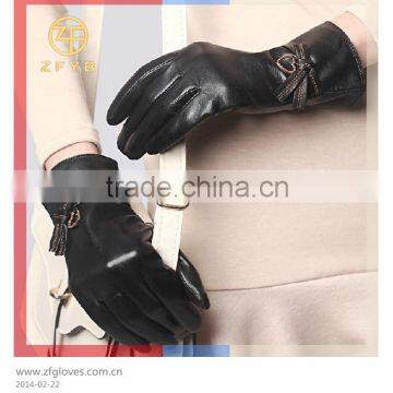 Wholesale ladies wear leather gloves manufacturer in hebei