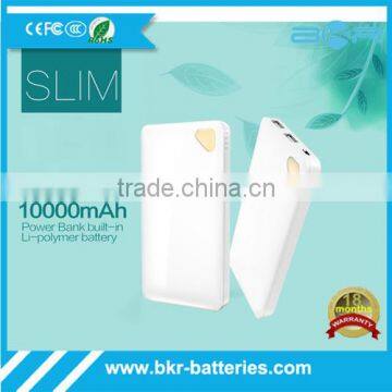 2016 Upgrade Slim power bank 10000mah for smartphone