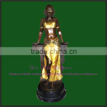 Garden Modern Bronze Nude Girl Sculpture