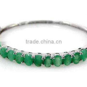 925 Sterling Silver Emerald Bracelet