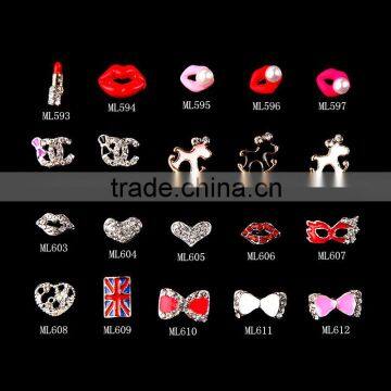 Various Choice 3d Nail Decoration Nail Alloy Jewelry ML171-ML612
