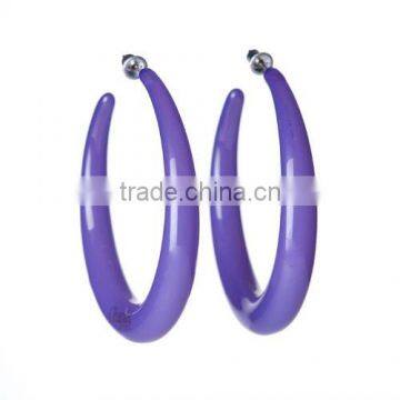 Fashion cellulose acetate Oval Loop Earring