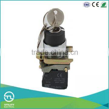 UTL Factory Names Short Handle Turn Self-Locking Waterproof Momentary Push Button Switch