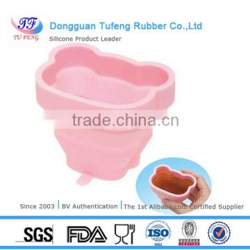 2015 dongguan tufeng high quality heat resistance silicone foldable cup