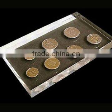 Customized acrylic coin paperweight