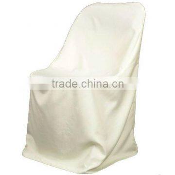 Ivory folding polyester chair cover for wedding