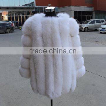 Luxury White Fox Fur Coat / Fox Fur Women's Clothing / Fur Jackets For Girls