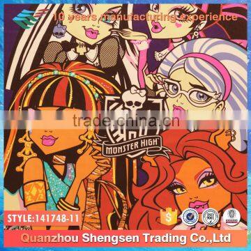 Cartoon characters printed girls swimwear fabric