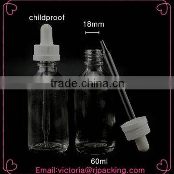 60ml clear empty liquor bottle glass