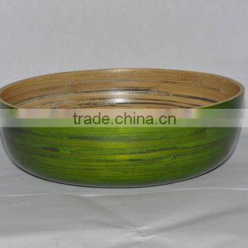 Spun bamboo bowl