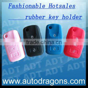 Multi-color silicone car key cover for AUDi rubber key holder 3 buttons