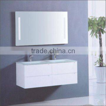 European style white wall-mounted MDF bathroom cabinets