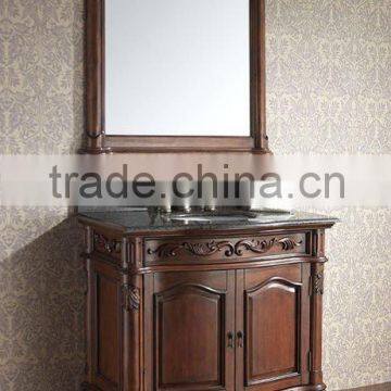 European Antique Solid Wood Bathroom Cabinet