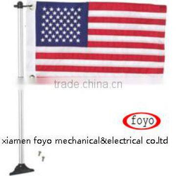 Pontoon Flag Pole Socket with Flag