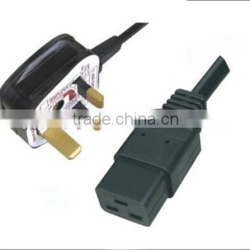 UK power cord BSI Approval