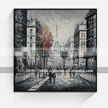 Shu1943 Decoration Home Paris Street Scene Oil Painting