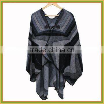 Women100% Cashmere hand wash Front Zip hoodie Poncho