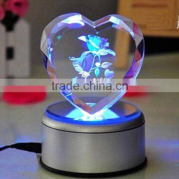 hot sale heart shape crystal music box birthday gift for sale