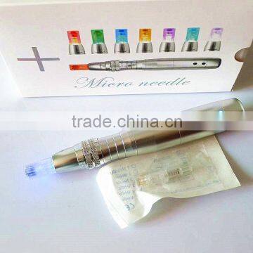 Huafu 2016! Led Nano Photon Lip/Eyelash/Facial RECHARGEABLE Microneedle Derma Pen