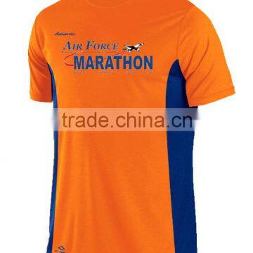 Mens Basic Orange Blue Short Sleeve Tshirt