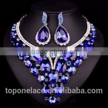 2016 New Fashion Cheap[ Crystal Rhinestone Necklace and Earring Sets Bridal Wedding Jewelry Set photo-3