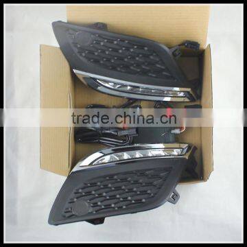 LED DRL Daytime running light for Volvo XC60 2009-2013 Fog lamp frame Fog light Super White