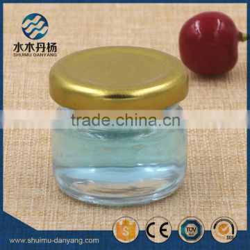 Mini 20ml food grade glass jar glass round jam jar