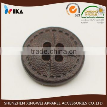 imitated leather plastic 4 holes button for shirt