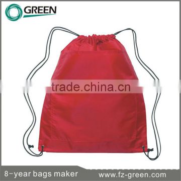 Red 2015 Best Selling kids drawstring backpack bag