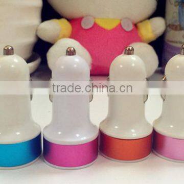 OEM logo dual usb car charger 2 usb port 2.1a car charger