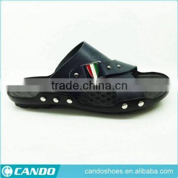 latest flat black slippers men