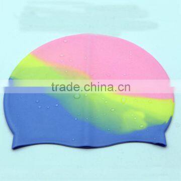 Chinese Design Your Own Swim Cap With Custom Printing Free Art Work,Colorful Printing Silicon Swimming Cap photo-4