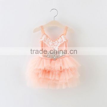 Trade assurance 2016 hand made baby girl flower dress