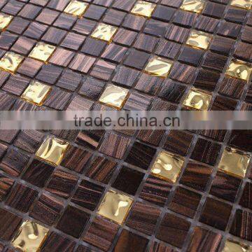 Golden-Vein mix Imitation Gold Glass Mosaic Tile