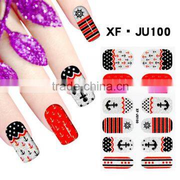 2016 fashion style full cover 3d nail polish stickers fancy gel nail stickers