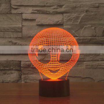 3D Optical Night Light Elien 7 RGB Light Colors 10 LEDs AA Battery or DC 5V Mixed Lot photo-6